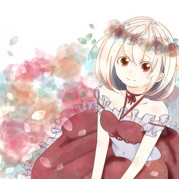 お花と女の子。