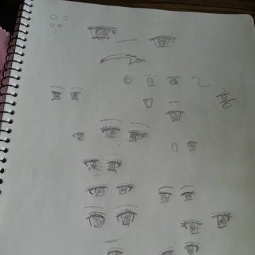Drawing of anime eye-2015.06.14