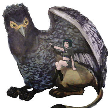 グリフォンと魔獣使いの女の子