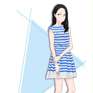 dot and stripe dress