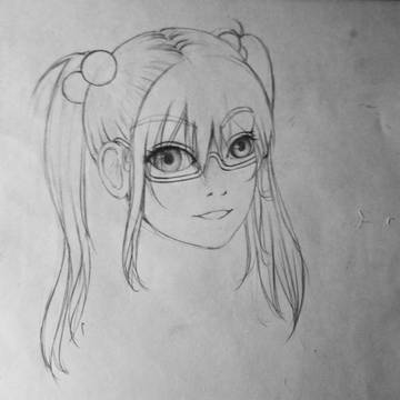 Twintail and glasses