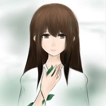 生活在森林中的女孩子。