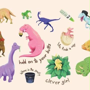 Jurassic Park sticker sheet