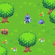 Knight and grass mockup