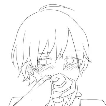 俺ガイルのヒッキー 線画
