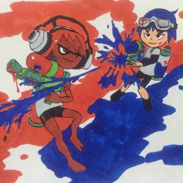 スプラトゥーンのパッケージっぽい絵