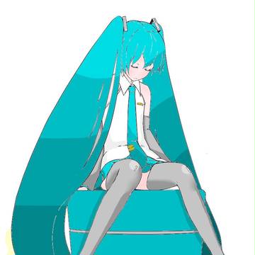 sleeping Miku    塗らせていただいた