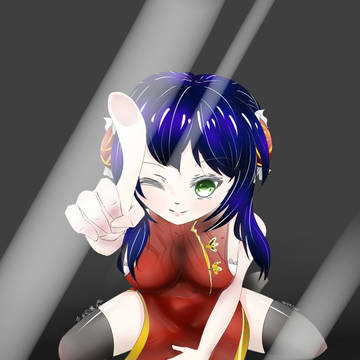 屏锁旗袍娘
