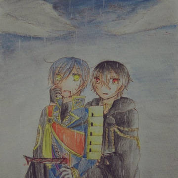 暗い雨の中