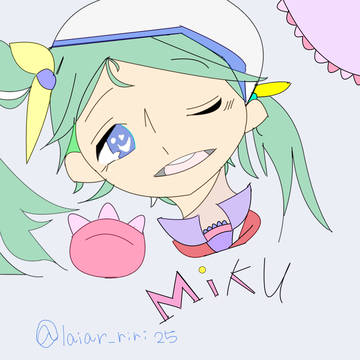 ミクさん描いてミタ