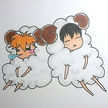 らくがき　日向と影山