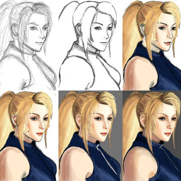 サラの絵の制作過程