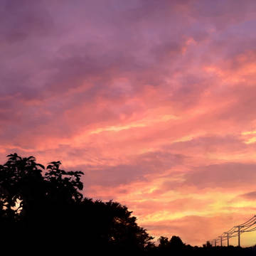 雨上がりの夕焼け