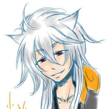 練習　小狐丸を初描きしてみた。