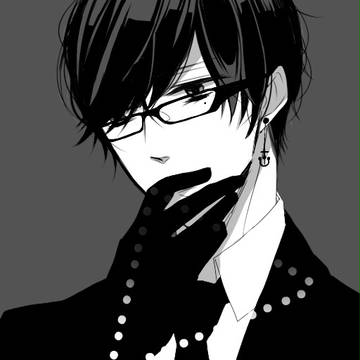 suit and glasses