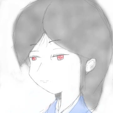 Black Hair Girl Blue Kimono