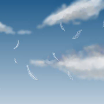おや？空から…