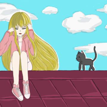哭泣少女与猫（泣いてる少女と猫）