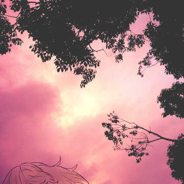 今剣と紫の雲
