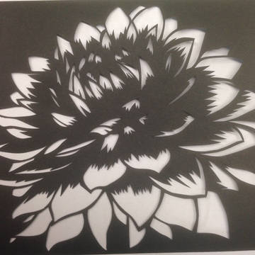 ダリア 切り絵