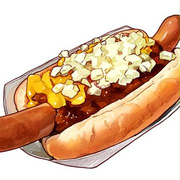 「ピンク・ホットドック」のはみ出しホットドック(*´ω`*)