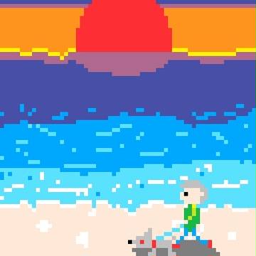 夕焼け砂浜散歩