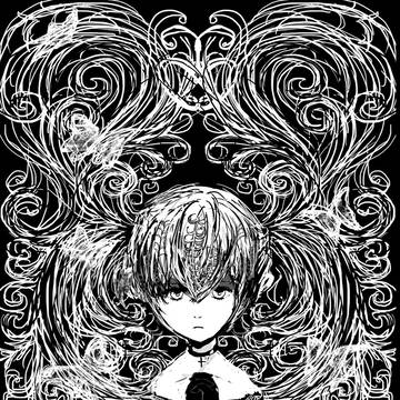 あらぶるツインテール(白黒)