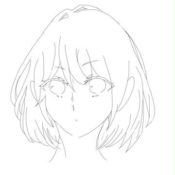 線画ー女の子ー