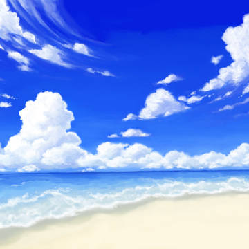 空と浜辺