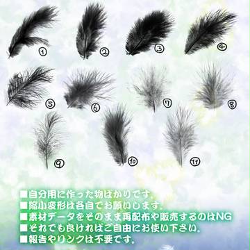 【素材】Photoshop用　羽根素材【ブラシ用】