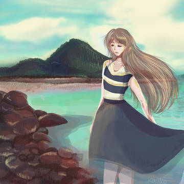 On the beach