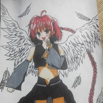 友人が描いた黒咲芽亜です(*´∀`*)