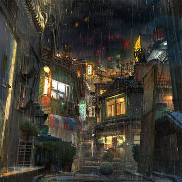 Old town(rain)