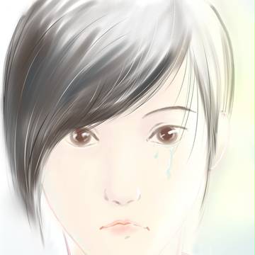少女。眼泪