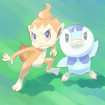 ヒコザルとポッチャマ
