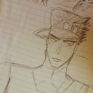 描きたて承太郎さん。