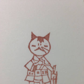 消しゴムはんこでアイルー