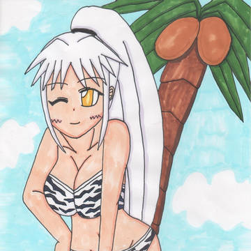 【ぴくデュエ２】決闘者の彼女が水着に着替えたら【誕生日絵】