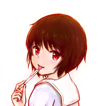 シャーペンペン舐める子