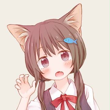 猫耳おさげ