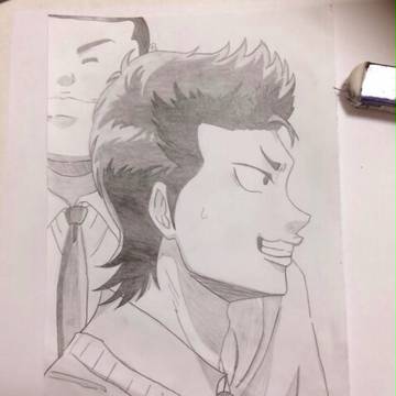 倉持と増子(鉛筆描き)