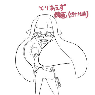イカの線画