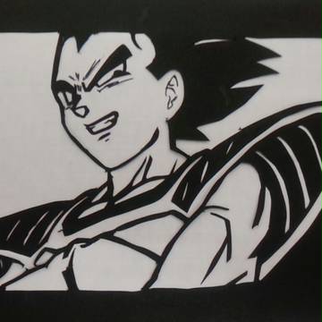 ベジータ王子を切り絵で！