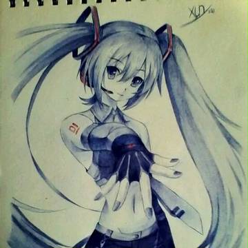 初音圆珠手绘