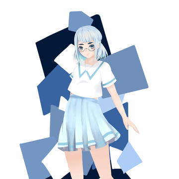 彩虹擬人系列-藍娘