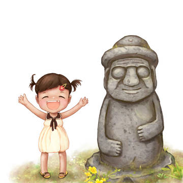 石おじいさんとそばかす少女