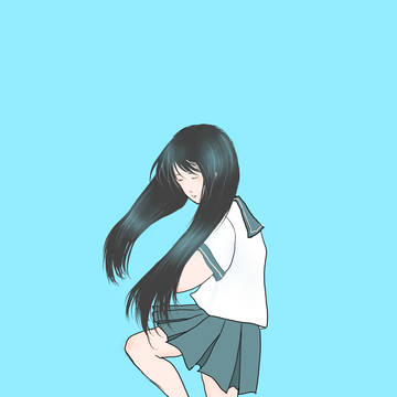 夏の終わりだからしーちゃんかいてみた。