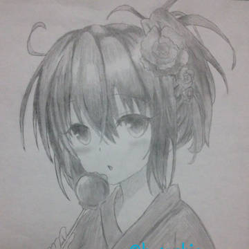 初めて描いたモモ