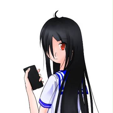 黒髪ロング