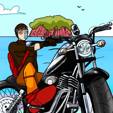 バイク安藤さんー富士島